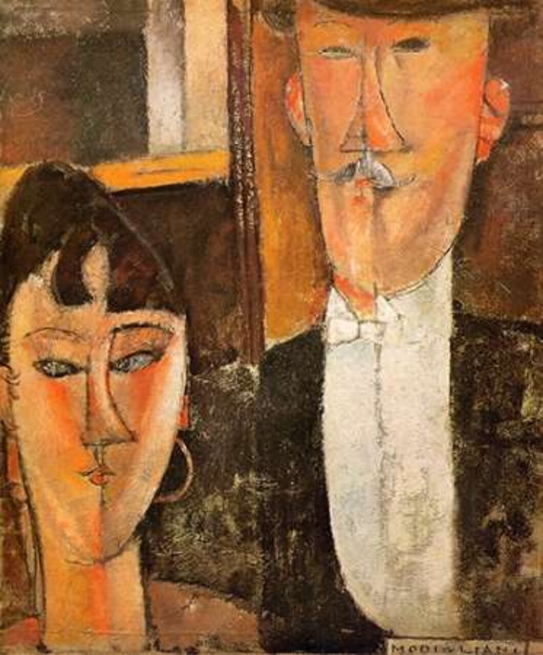 Bride And Groom Les Maries Poster Print by Amedeo Modigliani - Item # VARPDX373609